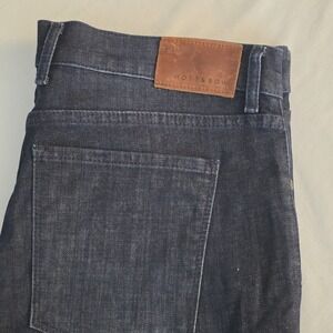Mott And Bow Men Denim Straight Fit Stretch Jeans Dark Blue Size 38X34